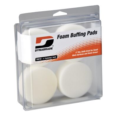 DYB76016 image(0) - 3" White Foam Polishing Pads (Four in clear Pkg.)