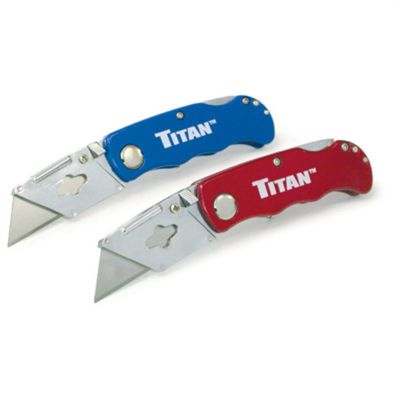 TIT11020 image(0) - TITAN FOLDING POCKET UTILITY KNIFE (TWIN PK)