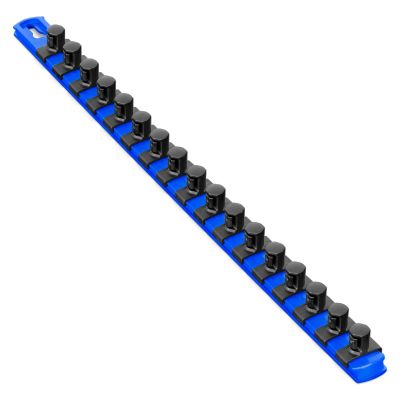 ERN8405 image(0) - Ernst Mfg. 18” Socket Organizer and 17 Twist Lock Clips - Blue - 1/2”