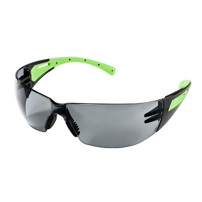 SRWS71101 image(0) - Sellstrom - Safety Glasses - XM300 Series - Smoke Lens - Black/Green Frame - Hard Coated