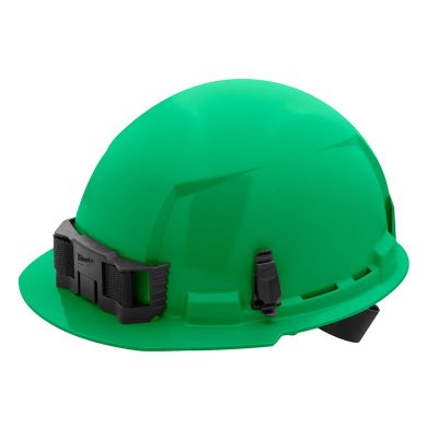 MLW48-73-1106 image(0) - Green Front Brim Hard Hat w/4pt Ratcheting Suspension - Type 1, Class E