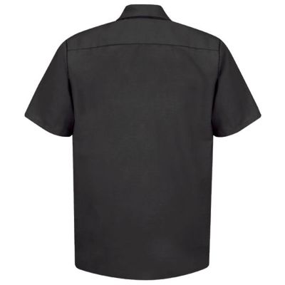 VFISP24BK-SS-XXL image(0) - Workwear Outfitters Mens's Short Sleeve Indust. Work Shirt Black, XXL