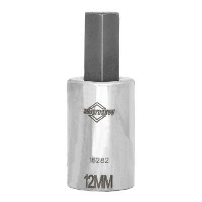 MAY16282 image(0) - Mayhew Mayhew 12 MM Metric Hex Short Insert Socket Bit, 1/2-Inch Drive