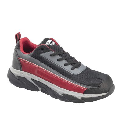 FSIA650-8W image(0) - Avenger Work Boots - Electra Series - Men's Low Top Athletic Shoe - Aluminum Toe - AT | SD | SR - Black | Red - Size: 8W