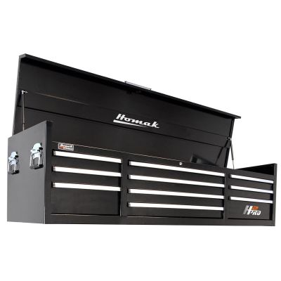 HOMBK02010720 image(0) - Homak Manufacturing H2PRO Series 72" 10-Drawer Top Chest, Black