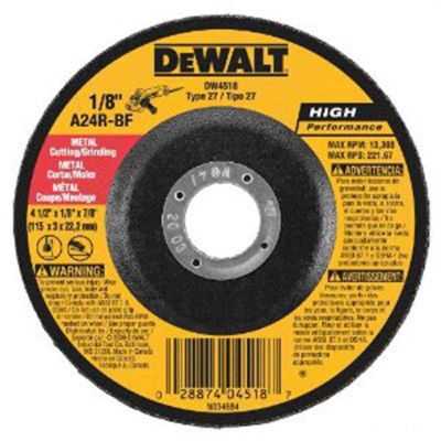 DWTDW4518 image(0) - DeWalt BLADE 4 1/2"X1/8X7/8 METAL FAST CUT