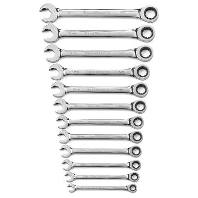 KDT85597 image(0) - GearWrench 12 Pc. Metric Ratcheting Open End (Dual Ratcheting