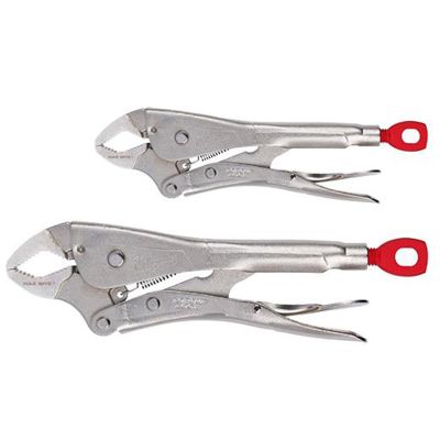 MLW48-22-3702 image(0) - 2 PC 7" & 10" CURVED JAW LOCKING PLIERS WITH MAXBI