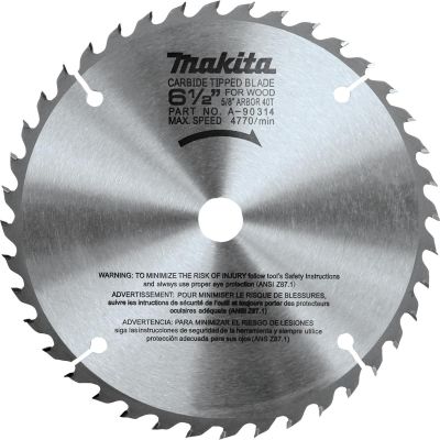 MAKA-90314 image(0) - General Purpose 6 1/2" 40T Carbide Tipped Circular Saw Blade