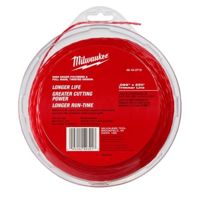 MLW49-16-2713 image(0) - Milwaukee Tool .095"X250 FT. BRUSH GRASS LANDSCAPING TRIMMER LINE