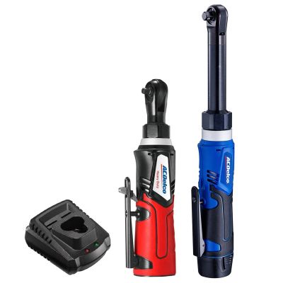 ACDARW1218-K18 image(0) - ACDelco ARW1218-K18 G12 Series 12V Li-ion Cordless 3/8"? Extended Ratchet Wrench & �"? Ratchet Wrench Combo Tool Kit