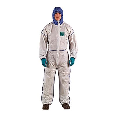 ASLWN18-B-92-195-09 image(0) - Ansell ALPHATEC 681800C BOUND SMS HOOD BACK LEG COVERALL WHT NVY SIZE 5XL