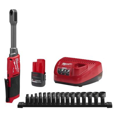 MLW3050-21 image(0) - Milwaukee Tool M12 FUEL INSIDER Extended Reach Box Ratchet Kit