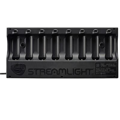 STL20221 image(0) - Streamlight Li-Ion 8-unit Bank Charger, No Battery Packs Included - Black