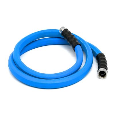BLBBS3406 image(0) - BluSeal 3/4" x 6' Hot and Cold Water Lead-in Garden Hose with 3/4" GHT Fitting, 100% Rubber