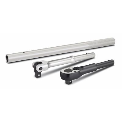 TIT61323 image(0) - Titan Titan Bar-X™ 3pc. 1 in. Drive Interchangeable Ratchet and Breaker Bar Set