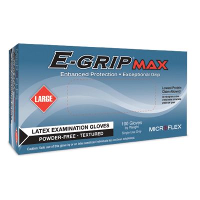 MFXL922 image(0) - Microflex E-GRIPMAX PF LATEX EXAM GLOVES BOX/100 MEDIUM