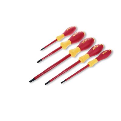 WIH32059 image(0) - Wiha Tools 5 Piece Insulated SoftFinish Slotted/Phillips Screwdriver Set