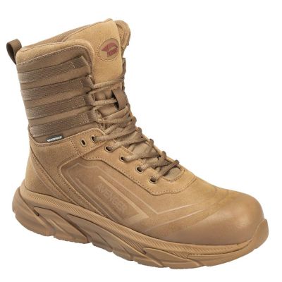 FSIA262-13W image(0) - Avenger Work Boots K4 Series - Men's High Top 8" Tactical Shoe - Aluminum Toe - AT |EH |SR - Coyote - Size: 13W