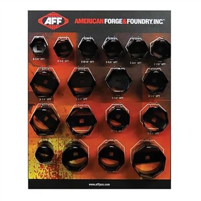 INT18500P image(0) - American Forge & Foundry AFF - Wheel Bearing Locknut Socket Package and Display Board
