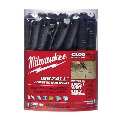 MLW48-22-3100-CAN image(0) - Milwaukee Tool INKZALL JOBSITE MARKER BLACK 36PK