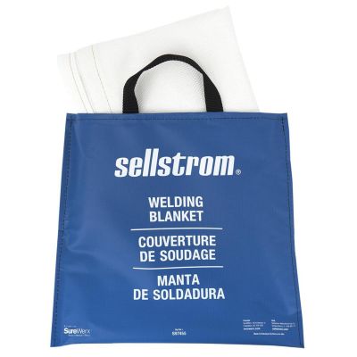 SRWS97455 image(0) - Sellstrom Sellstrom - Fiberglass Welding Blanket - White 5' x 6' with Carrying Pouch