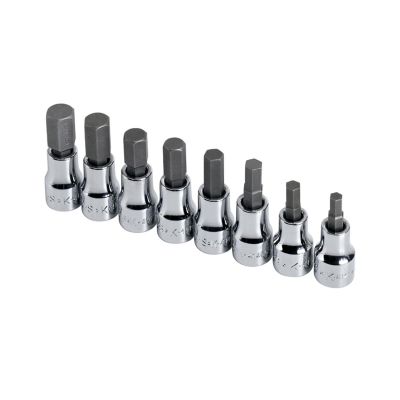 SKT19708 image(0) - S K Hand Tools SOCKET HEX BIT SET 3/8IN. DRIVE 8PC METRIC