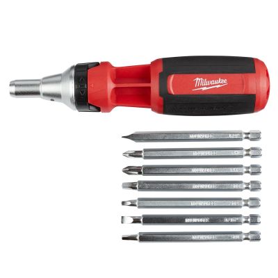 MLW48-22-2322 image(0) - Milwaukee Tool 9-in-1 Square Drive Ratcheting Multi-bit Driver