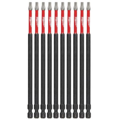 MLW48-32-4246 image(0) - Milwaukee Tool SHOCKWAVE 6" Impact Torx T25 Power Bits (10 Pk)