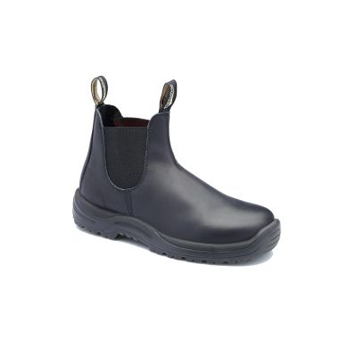 BLU179-070 image(0) - Blundstone Steel Toe Slip-On Elastic Side Boots w/ Kick Guard, Black, AU size 7, US size 8