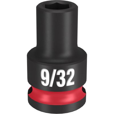 MLW49-66-6101 image(0) - Milwaukee Tool SHOCKWAVE Impact Duty  3/8" Drive 9/32" Standard 6 Point Socket
