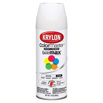 DUP51502 image(0) - Krylon Colormaster Paint Flat White 12 oz.