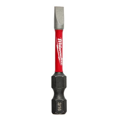 MLW48-32-4757 image(0) - Milwaukee Tool SHOCKWAVE 2" Impact Slotted 3/16" Power Bits (Bulk 25)