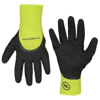 LEGGC180XL image(0) - Legacy Manufacturing Flexzilla® 3/4 Nitrile Dip Winter Gloves, Black/ZillaGreen™, XL