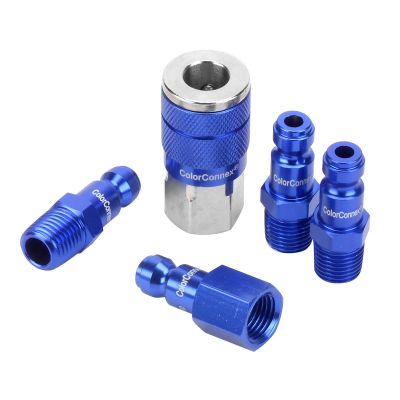 LEGA72456C image(0) - Legacy Manufacturing C 5pc 1/4" Blue Coupler & Plug