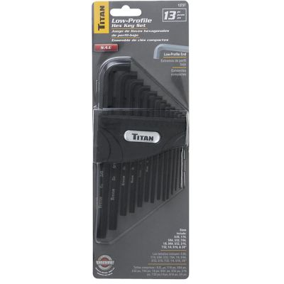 TIT12737 image(0) - TITAN 13-PC SAE LOW PROFILE HEX KEY SET