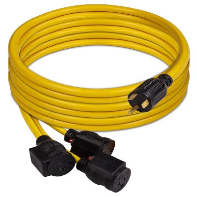 FRG1101 image(0) - Power Cord TT-30P to 3 x 5-20R 25ft Extension 10 AWG and Storage Strap
