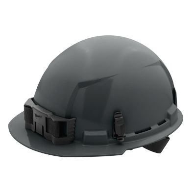 MLW48-73-1114 image(0) - Gray Front Brim Hard Hat w/4pt Ratcheting Suspension - Type 1, Class E
