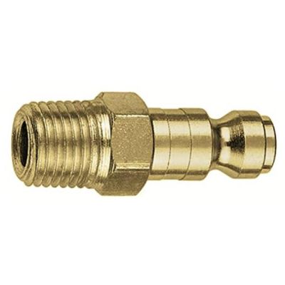 AMFCP1B-10 image(0) - Amflo 1/4" Brass Coupler Plug with 1/4" MNPT T Style- Pack of 10