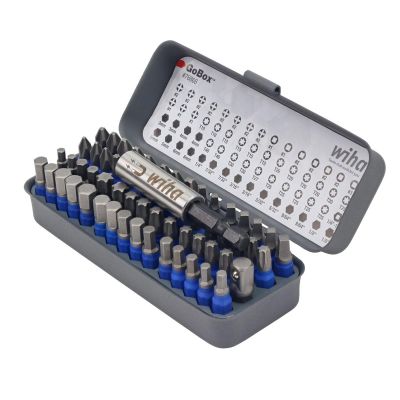 WIH76868 image(0) - Wiha Tools 61 Piece TerminatorBlue GoBox Bit Set - 1 Inch