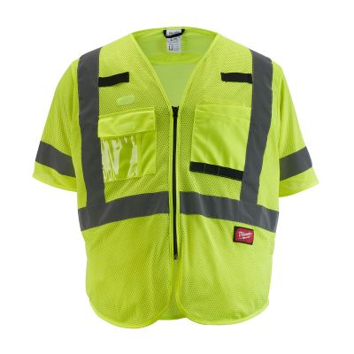 MLW48-73-5133 image(0) - Milwaukee Tool Class 3 High Visibility Yellow Mesh Safety Vest - 2XL/3XL