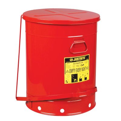 JUS09700 image(0) - Justrite Mfg. Co. 21 GALLON OILY WASTE CAN W/FOOT LEVER