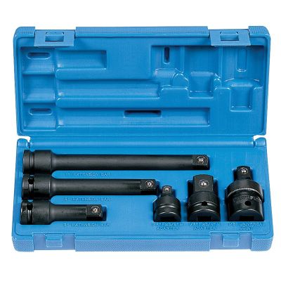 GRE2200 image(0) - Grey Pneumatic 6 PC 1/2" DR ADAPTER & EXTENSION SET