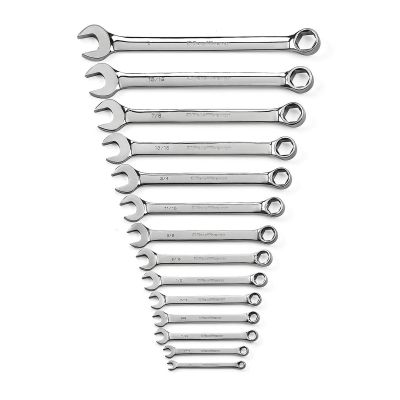 KDT81924 image(0) - GearWrench 14 PC FULL POLISH COMB WRENCH SET 6 PT SAE