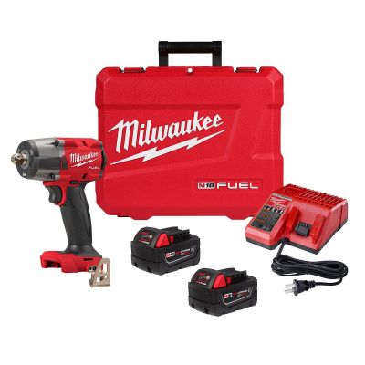 MLW2962P-22R image(0) - Milwaukee Tool M18 FUEL 1/2 Mid-Torque Impact Wrench w/ Pin Detent Kit
