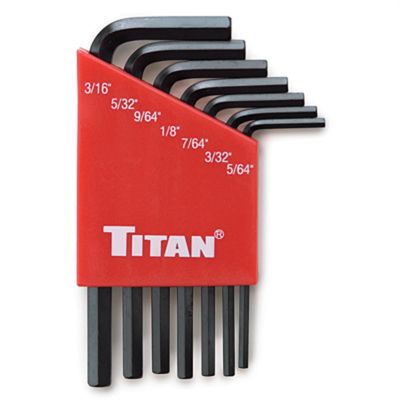 TIT12727 image(0) - TITAN 7-PC SAE SHORT HEX KEY SET