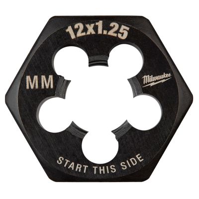 MLW49-57-5361 image(0) - Milwaukee Tool M12-1.25 mm 1-Inch Hex Threading Die