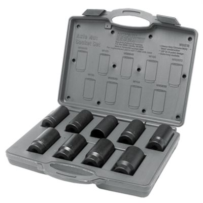 WLMW89318 image(0) - Wilmar Corp. / Performance Tool 9PC. AXLE NUT SOCKET SET