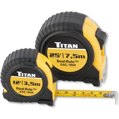 TIT10903 image(0) - TITAN TAPE MEASURE SET 2-PC DUAL-RULE ST