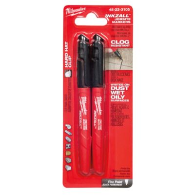 MLW48-22-3105 image(0) - Milwaukee Tool 2PK INKZALL Black Fine Point Marker